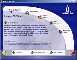 The CD-Ware installer application - Click to enlarge